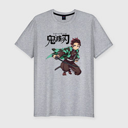 Футболка slim-fit KIMETSU NO YAIBA, цвет: меланж