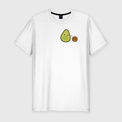Мужская slim-футболка Авокадо