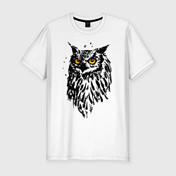 Футболка slim-fit Сова, цвет: белый