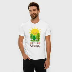 Футболка slim-fit Hello Spring, цвет: белый — фото 2