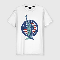 Мужская slim-футболка Usa Liberty Statue