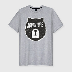 Мужская slim-футболка Bear Adventure