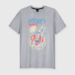 Мужская slim-футболка Rocket Travel