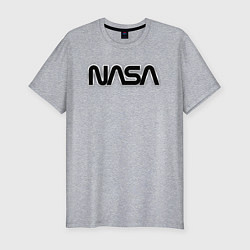 Футболка slim-fit NASA, цвет: меланж