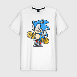 Мужская slim-футболка СОНИК