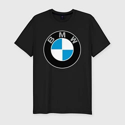 Футболка slim-fit BMW, цвет: черный