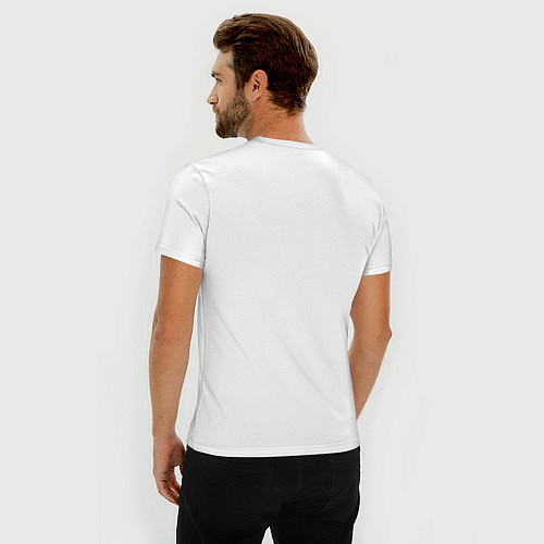 Мужская slim-футболка День рождения / Белый – фото 4