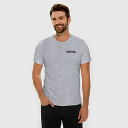 Футболка slim-fit Поцелуи нашивка на спине, цвет: меланж — фото 2