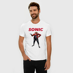 Футболка slim-fit SONIC Доктор Эггман, цвет: белый — фото 2