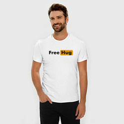 Футболка slim-fit FREE HUG, цвет: белый — фото 2