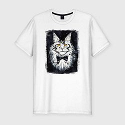 Мужская slim-футболка Hello kittys!