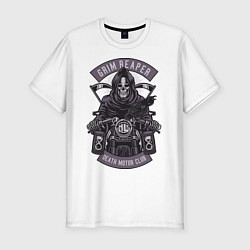 Мужская slim-футболка Grim Reaper Motorcycle