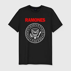 Мужская slim-футболка RAMONES