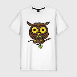 Футболка slim-fit Филин, цвет: белый