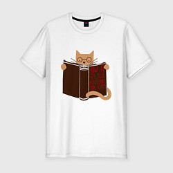 Мужская slim-футболка Интернет для котов