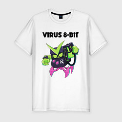 Футболка slim-fit BRAWL STARS VIRUS 8-BIT, цвет: белый