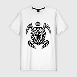 Мужская slim-футболка Морская черепаха