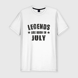 Мужская slim-футболка Легенды рождаются в июле
