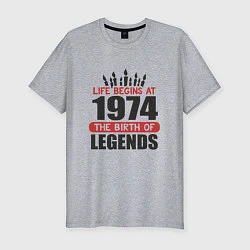 Мужская slim-футболка 1974 - рождение легенды