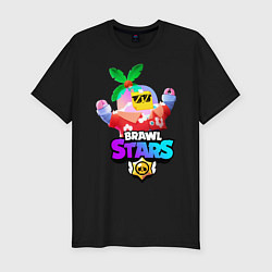 Мужская slim-футболка BRAWL STARS TROPICAL SPROUT