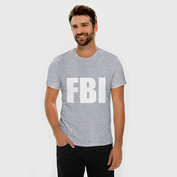 Футболка slim-fit FBI, цвет: меланж — фото 2