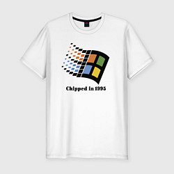 Мужская slim-футболка Chipped in 1995 - retro