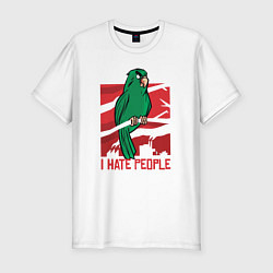 Мужская slim-футболка I hate people