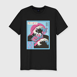 Мужская slim-футболка Vaporwave Ramen