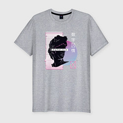Мужская slim-футболка Vaporwave Digital Love