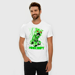 Футболка slim-fit MINECRAFT CREEPER, цвет: белый — фото 2