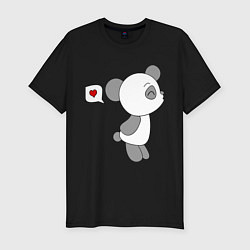 Мужская slim-футболка Панда мальчик