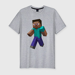 Мужская slim-футболка Minecraft персонаж