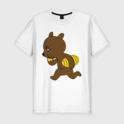 Мужская slim-футболка Медведь украл мёд