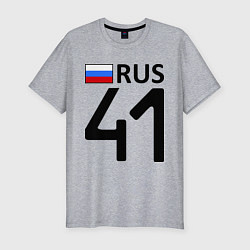 Футболка slim-fit RUS 41, цвет: меланж