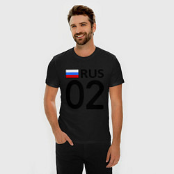 Футболка slim-fit RUS 02, цвет: черный — фото 2