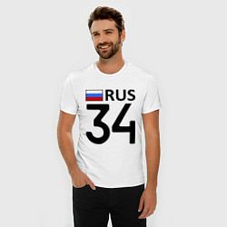 Футболка slim-fit RUS 34, цвет: белый — фото 2