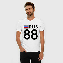 Футболка slim-fit RUS 88, цвет: белый — фото 2