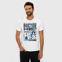 Футболка slim-fit Hello, i'm the Doctor, цвет: белый — фото 2