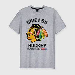 Футболка slim-fit CHICAGO BLACKHAWKS NHL, цвет: меланж