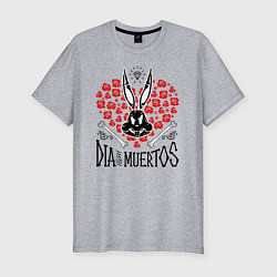 Мужская slim-футболка Dia De Los Muertos