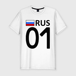 Мужская slim-футболка RUS 01