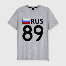 Футболка slim-fit RUS 89, цвет: меланж