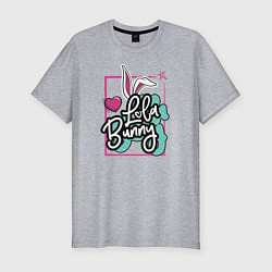 Мужская slim-футболка Лола Банни