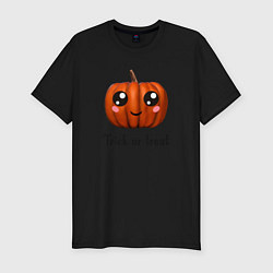Футболка slim-fit Halloween pumpkin, цвет: черный