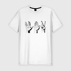 Мужская slim-футболка Вулканский салют Z