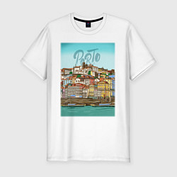 Мужская slim-футболка Porto Порту Португалия