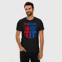 Футболка slim-fit Barcelona FC, цвет: черный — фото 2