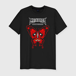 Футболка slim-fit Metallica - череп бабочка, цвет: черный
