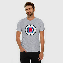 Футболка slim-fit Los Angeles Clippers, цвет: меланж — фото 2