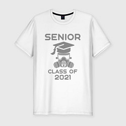 Мужская slim-футболка Выпускник 2021